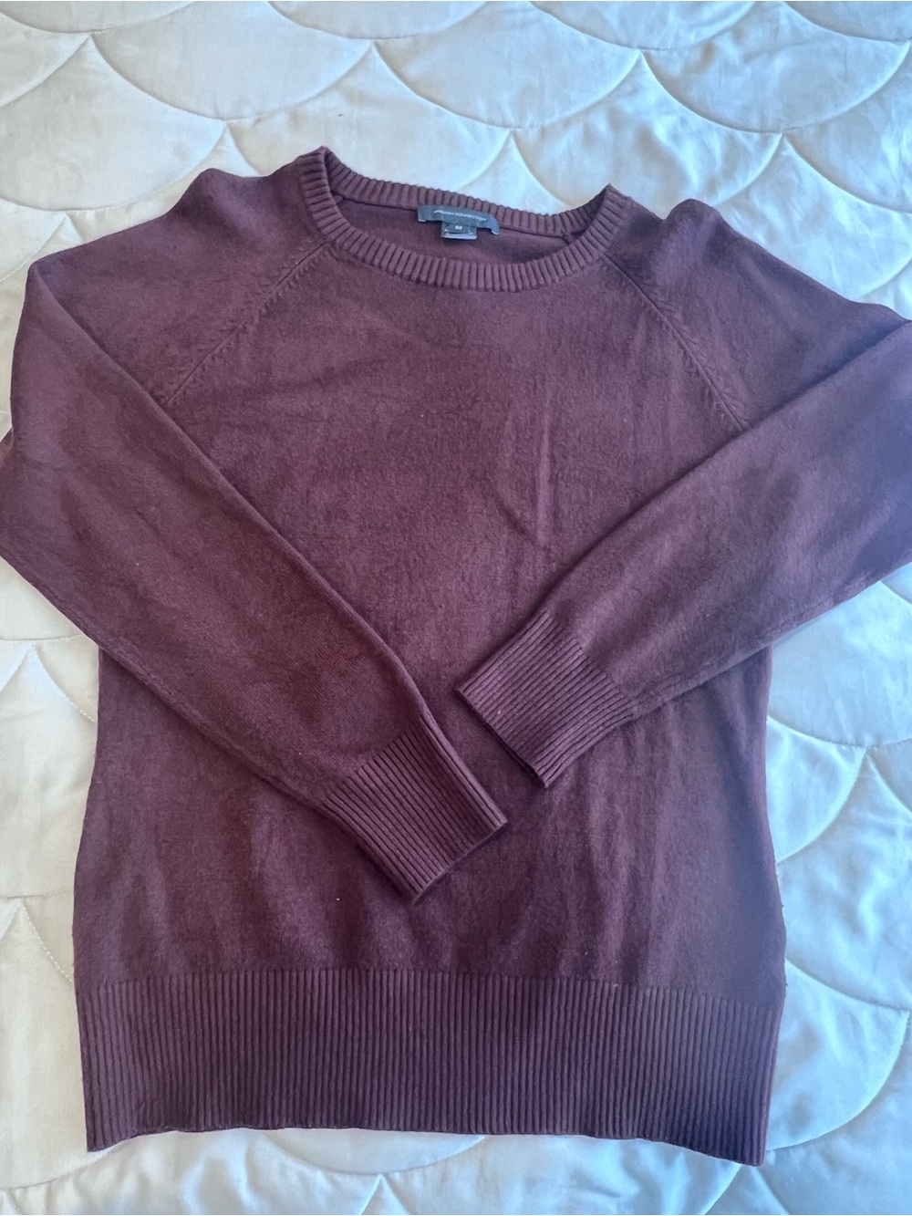 French Connection Men's Crewneck Sweater in Burgundy Plum